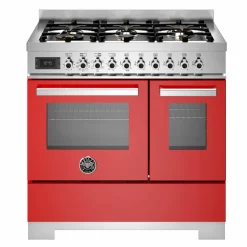 Professional PRO96L2EXT2 gasspis 90 cm med 6 brännare och 2 ugnar, orange