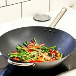 Professionell wok kolstål 35,5 cm Non-stick