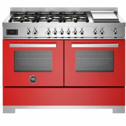 PRO126G2EART2 Professional gasspis 120 cm med 6 brännare, elektriskt stekbord och 2 ugnar, orange