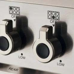 PRO126G2ENET2 Professional gasspis 120 cm med 6 brännare, elektriskt stekbord och 2 ugnar, svart