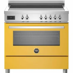 PRO95I1EROT Professional induktionsspis med singelugn, 90 cm, röd