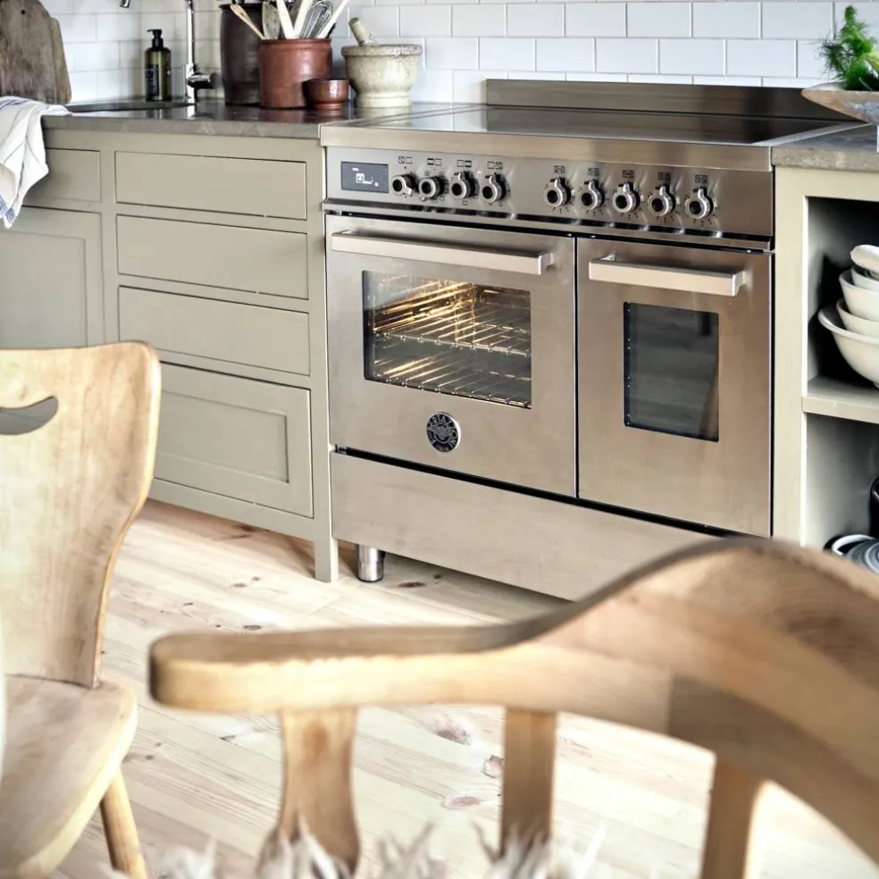 PRO95I2EXT Professional induktionsspis med dubbelugn, 90 cm, rostfritt stål