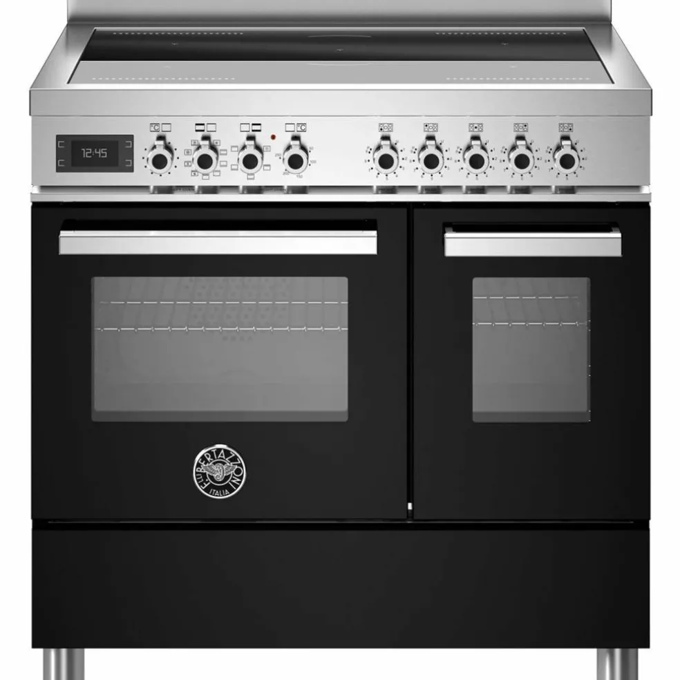 PRO95I2EXT Professional induktionsspis med dubbelugn, 90 cm, rostfritt stål