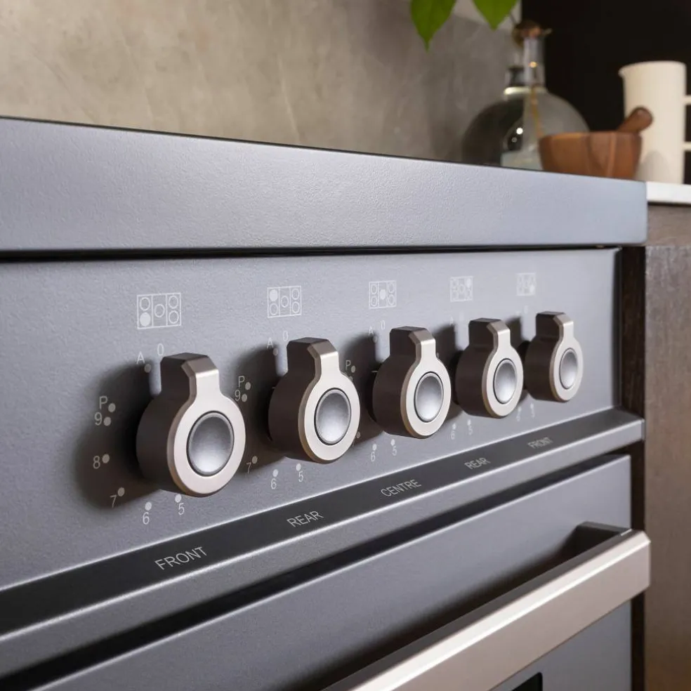 PRO95I2EXT Professional induktionsspis med dubbelugn, 90 cm, rostfritt stål