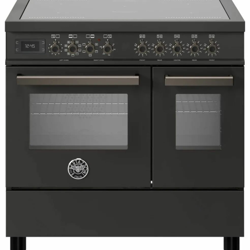 PRO95I2EXT Professional induktionsspis med dubbelugn, 90 cm, rostfritt stål