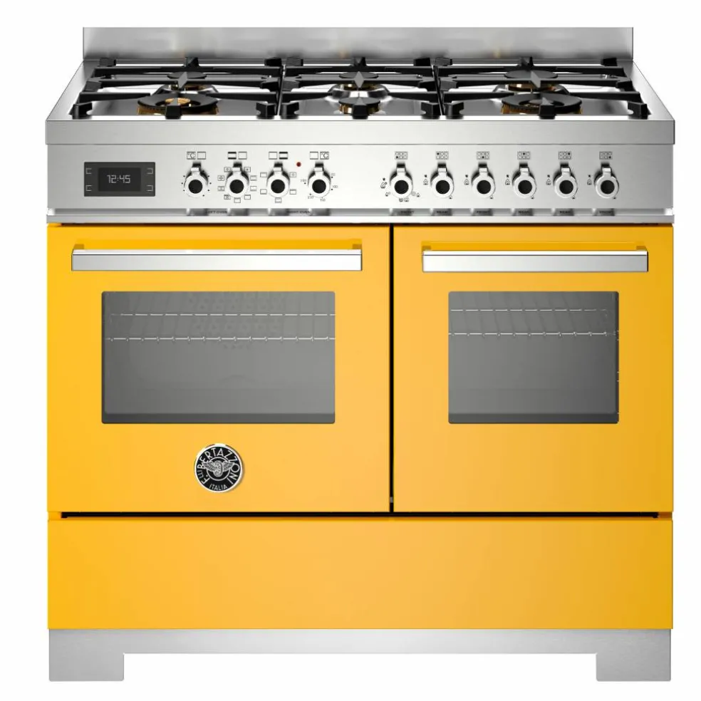 PRO106L2EART2 Professional gasspis 100 cm med 6 brännare och 2 ugnar, orange