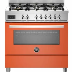 PRO96L1EBIT Professional gasspis med singelugn, 90 cm, vit