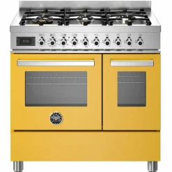 PRO96L2EGIT Professional gasspis med dubbelugn, 90 cm, gul