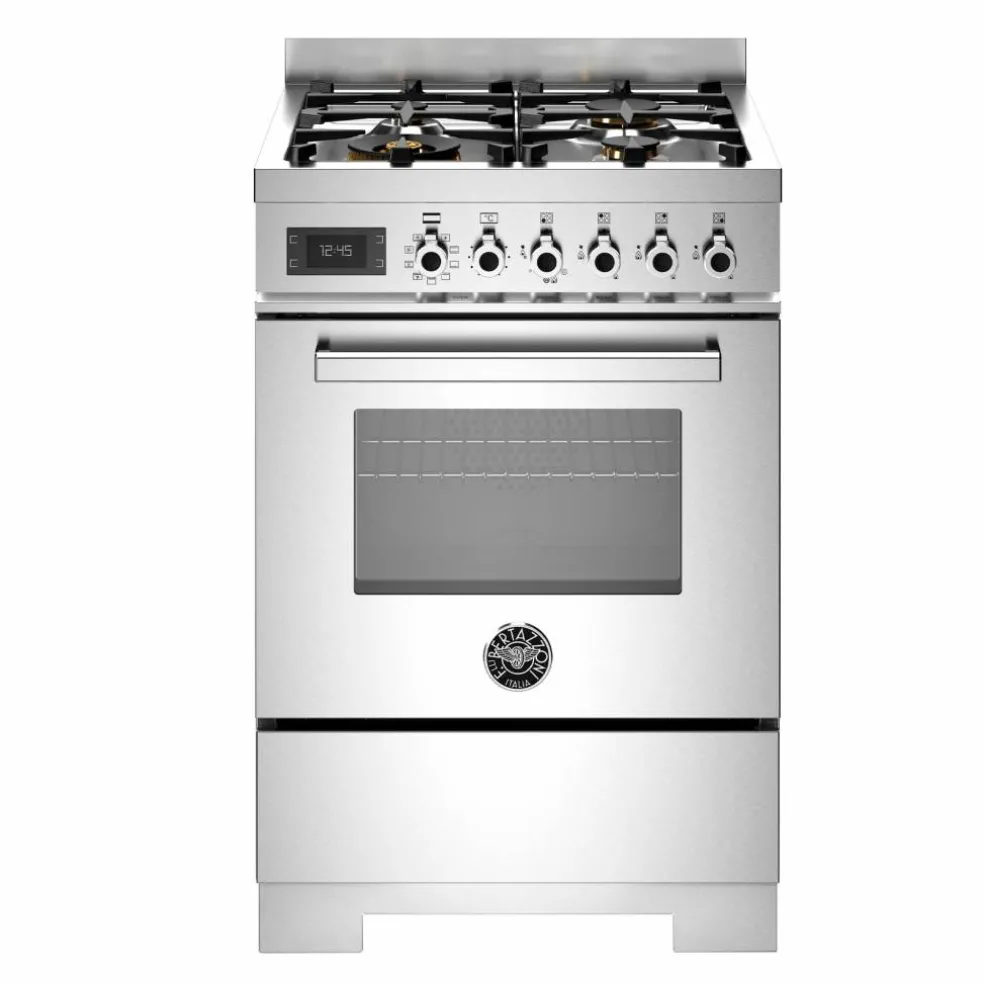 PRO64L1EGIT2 Professional gasspis 60 cm med 4 brännare och 1 ugn, gul
