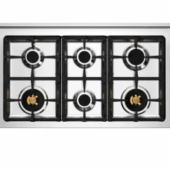 PRO106L2EGIT2 Professional gasspis 100 cm med 6 brännare och 2 ugnar, gul