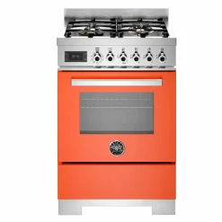 PRO64L1ENET2 Professional gasspis 60 cm med 4 brännare och 1 ugn, svart