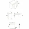 PRO106L2EROT2 Professional gasspis 100 cm med 6 brännare och 2 ugnar, röd