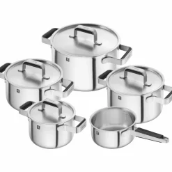 Pure grytset 5 delar + 4 lock, rostfritt stål