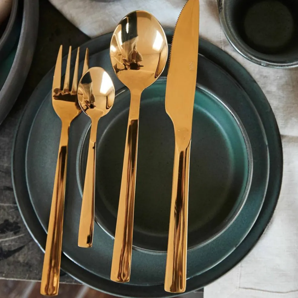 RAW bestickset 24 delar, guld