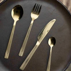 Raw bestickset 60 delar guld