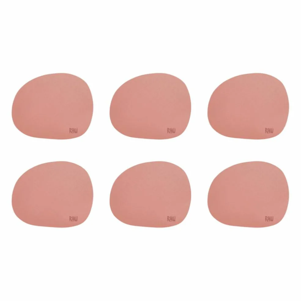 RAW glasunderlägg 6-pack, mellow clay