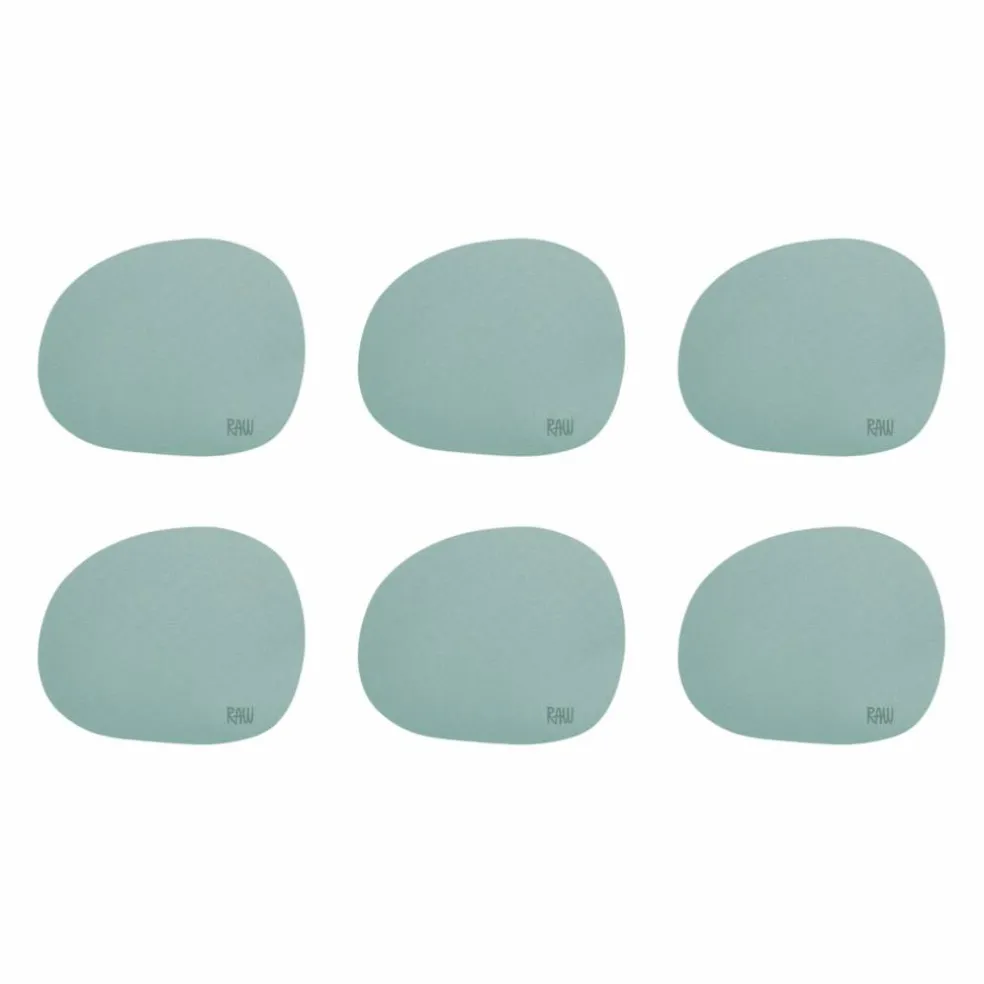 RAW glasunderlägg 6-pack, sky blue