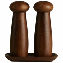 Raw kvarnset + bricka, dark wood