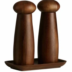 Raw kvarnset + bricka, dark wood