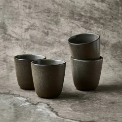 Raw mugg i stengods, skogsbrun