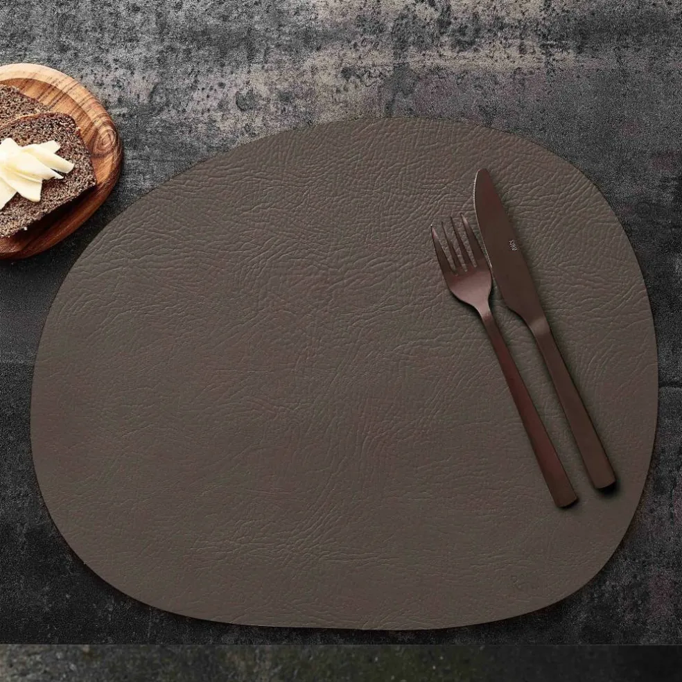 RAW återvunnet läder bordstablett, dusty rose