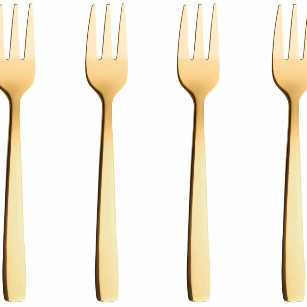 RAW tårtgafflar guld 4 st