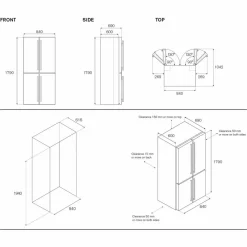 RCD84F4FXNCM kyl/frys, rostfritt stål