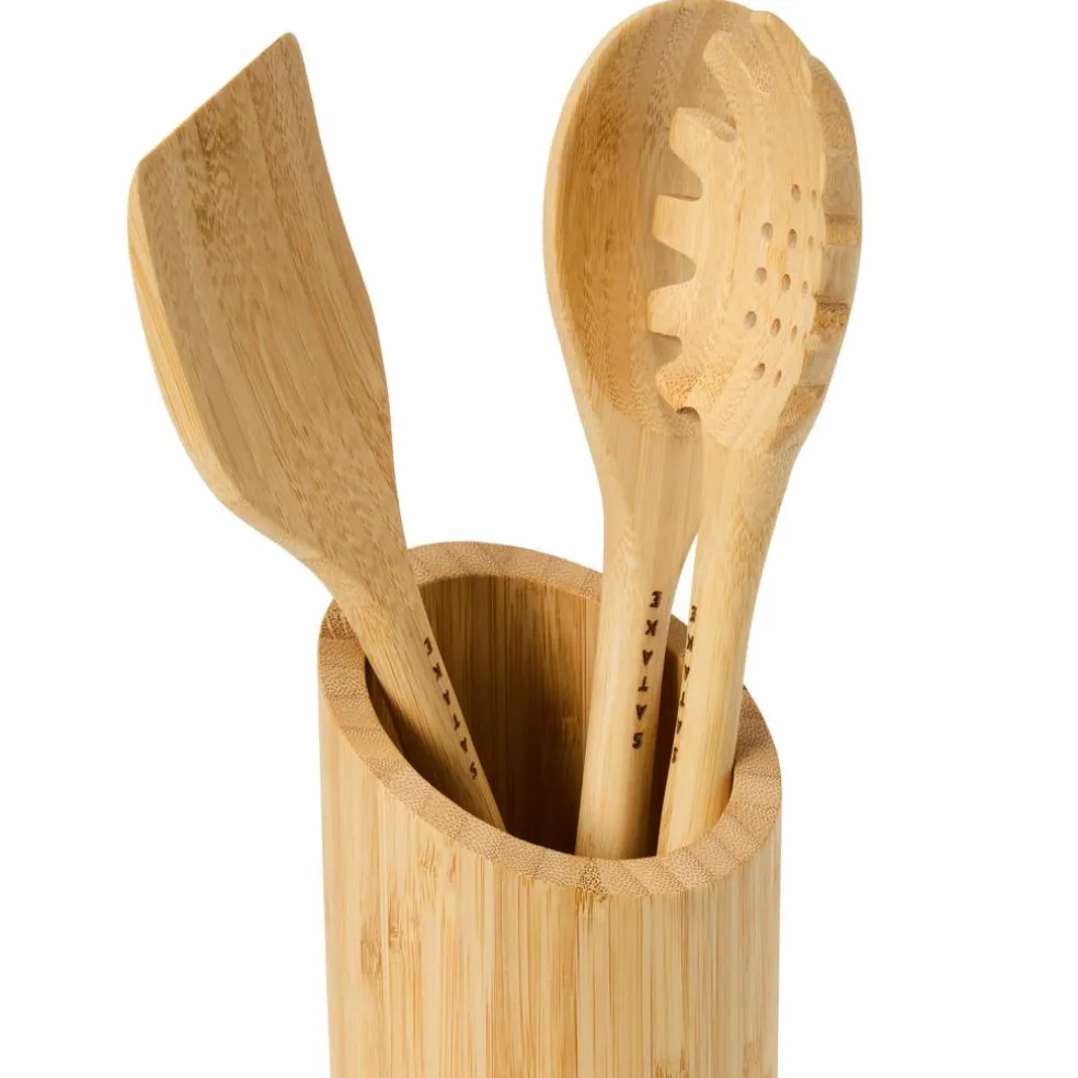 Redskapsset med hållare, bambu
