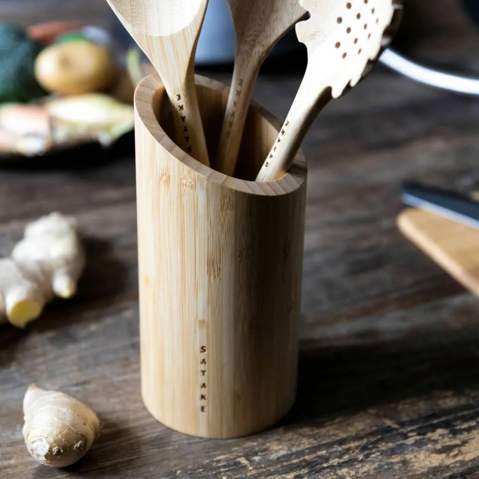 Redskapsset med hållare, bambu