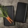 Rektangulär tallrik, 2-pack, 34 cm, titanium black