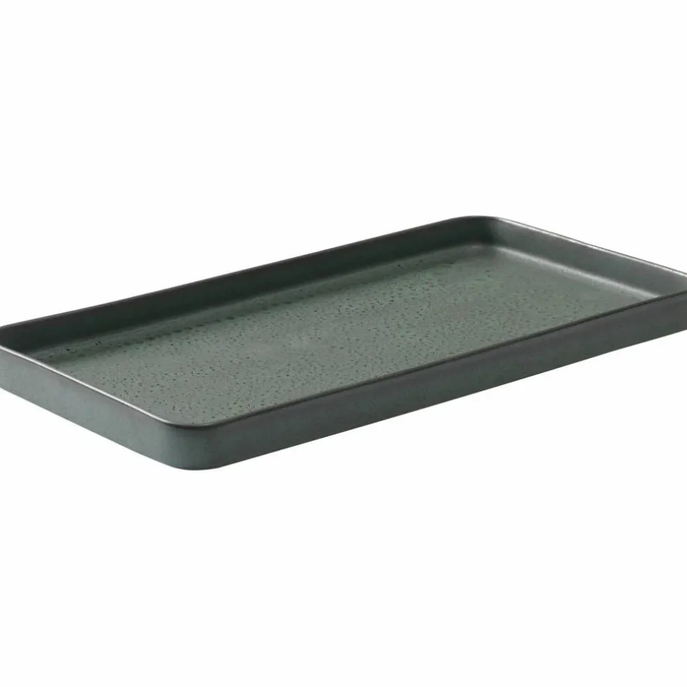Rektangulärt fat northern green 34x18 cm.