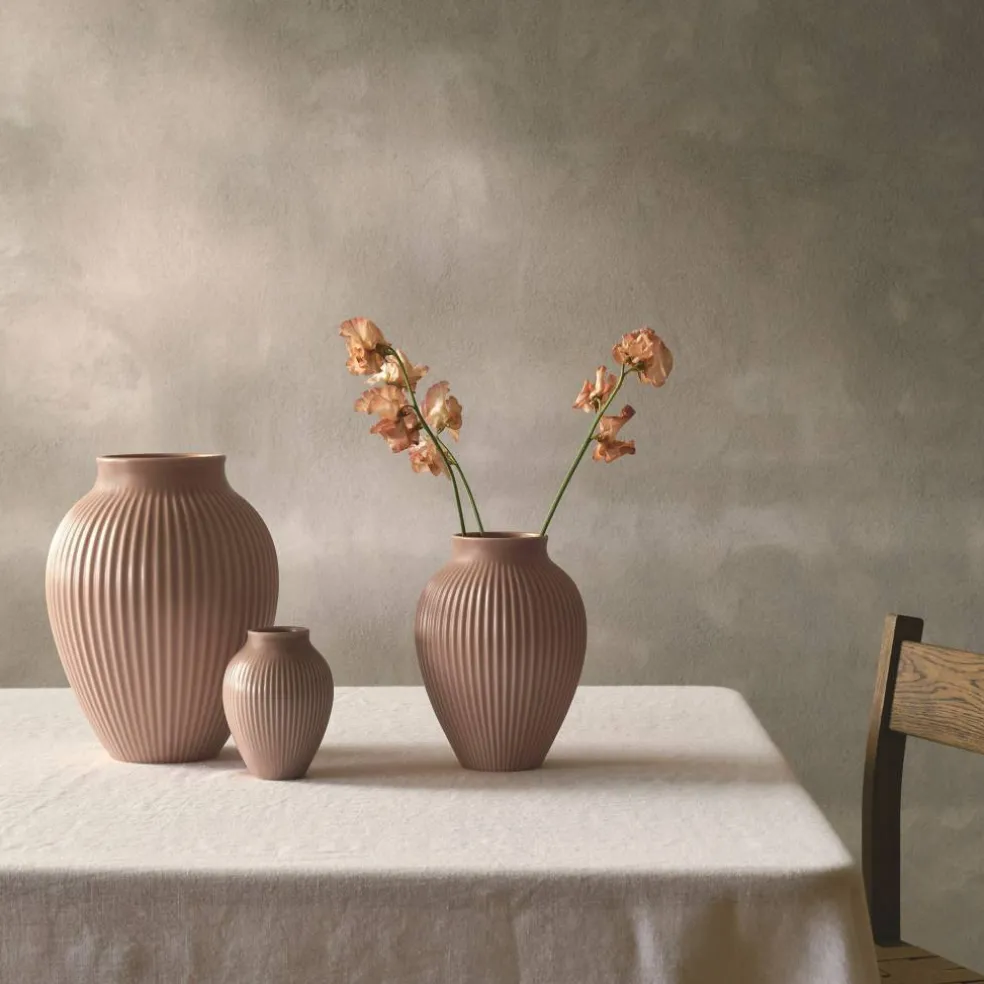 Ripple Mat Vas 27 cm, ljusrosa