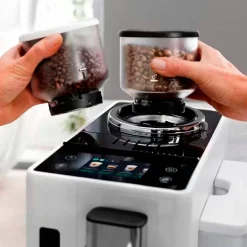 Rivelia Helautomatisk kaffemaskin, grå & 2 st kaffebönor DLSC600