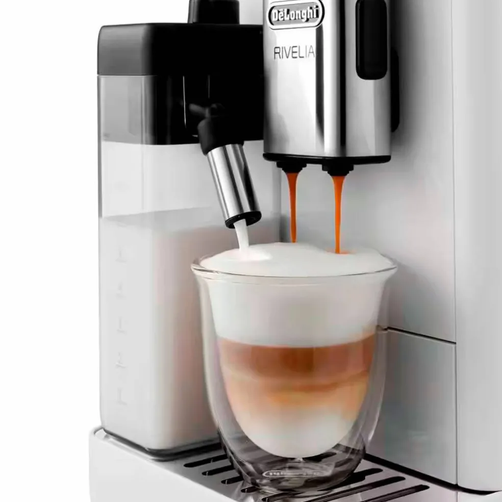 Rivelia Helautomatisk kaffemaskin, grå & 2 st kaffebönor DLSC600