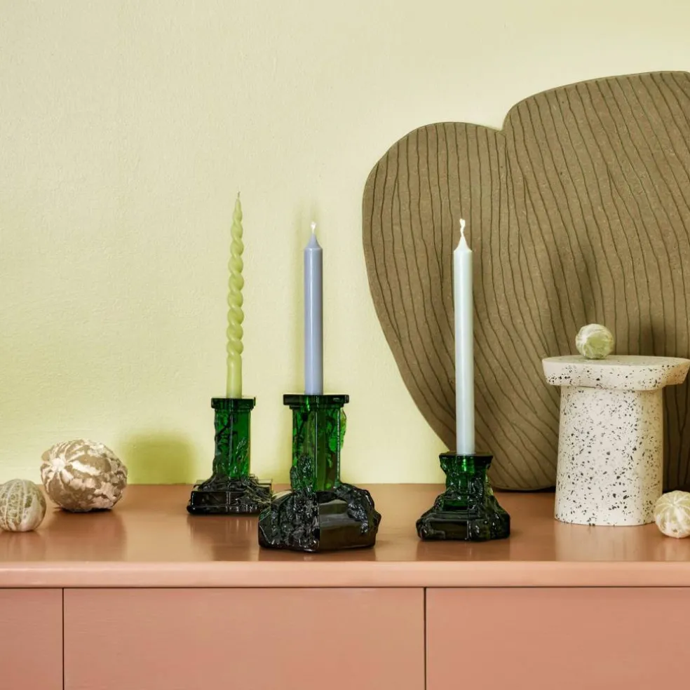 Rocky Baroque ljusstake 95 mm, emerald green