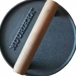 Rund grillpress, gjutjärn