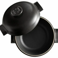Rund gryta, mörkgrå