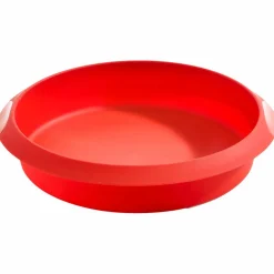 Rund kakform i silikon 24 cm, röd