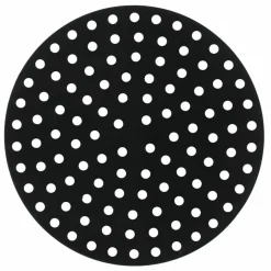 Rund silikonmatta till airfryer 20 cm, svart