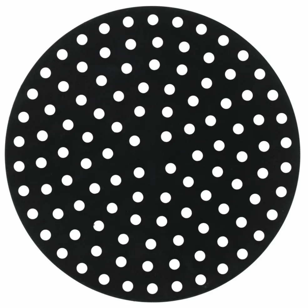 Rund silikonmatta till airfryer 20 cm, svart