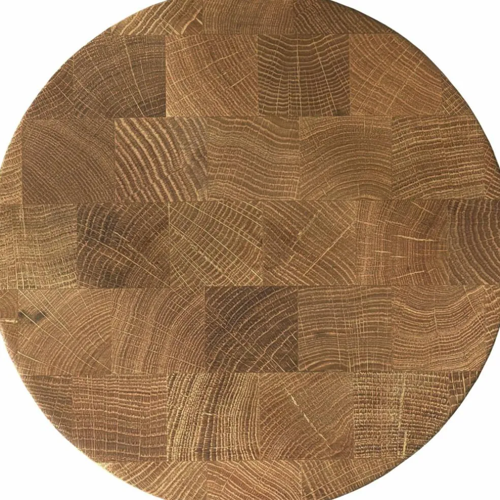 Rund skärbräda 25 cm, naturoljad ek