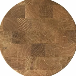 Rund skärbräda 30 cm, naturoljad ek