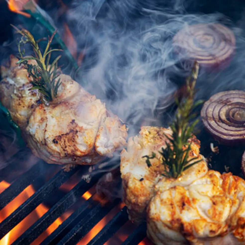 Runt grillgaller i gjutjärn, L