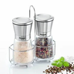 Salt- och pepparkvarn med bordsställ