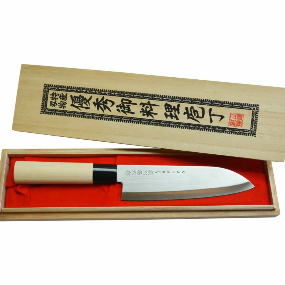 Santokukniv i Balsabox Magnoliahandtag 17 cm