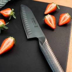 Santokukniv med DLC-beläggning 18 cm, olive