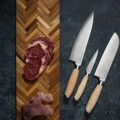 Santoku knivset, 3 knivar