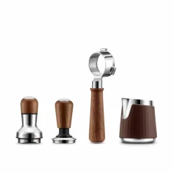 SEA302WLW tamper med tryckmätare 58 mm, valnöt