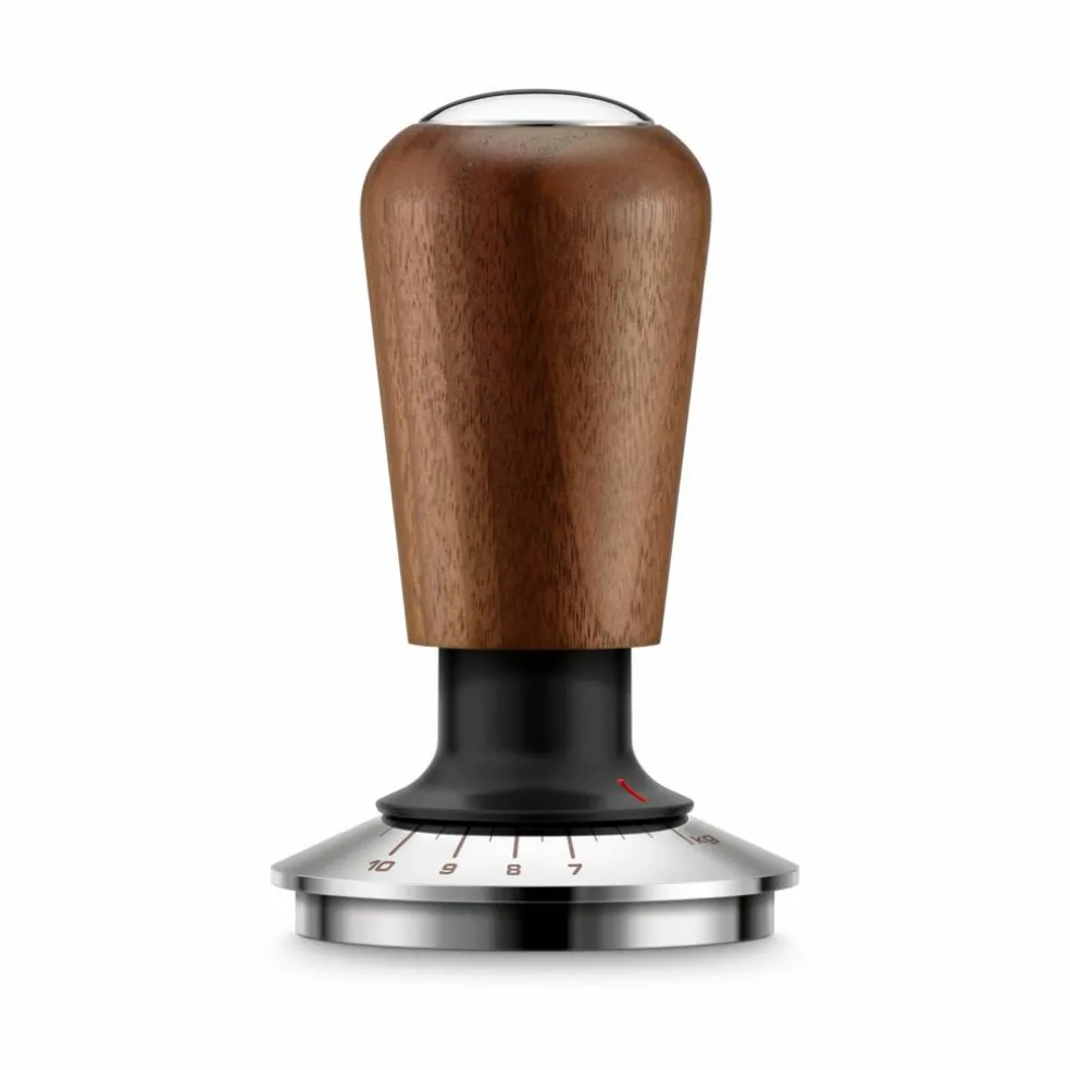 SEA302WLW tamper med tryckmätare 58 mm, valnöt