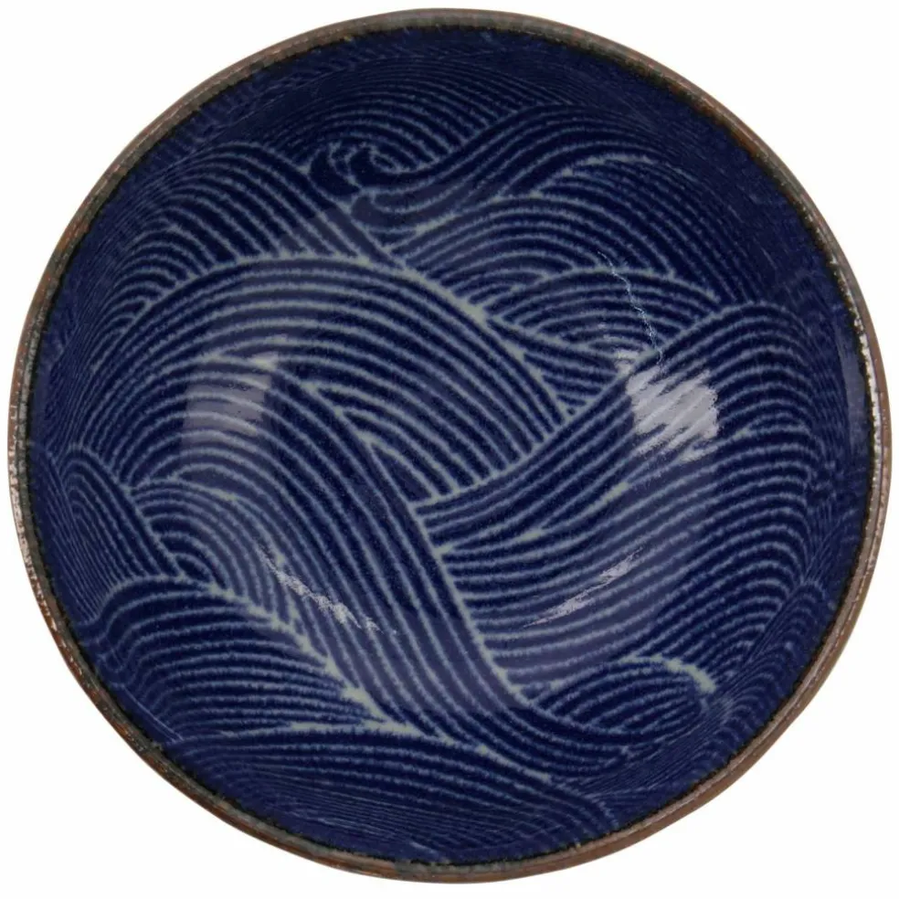 Seigaiha Blue skål 13 cm